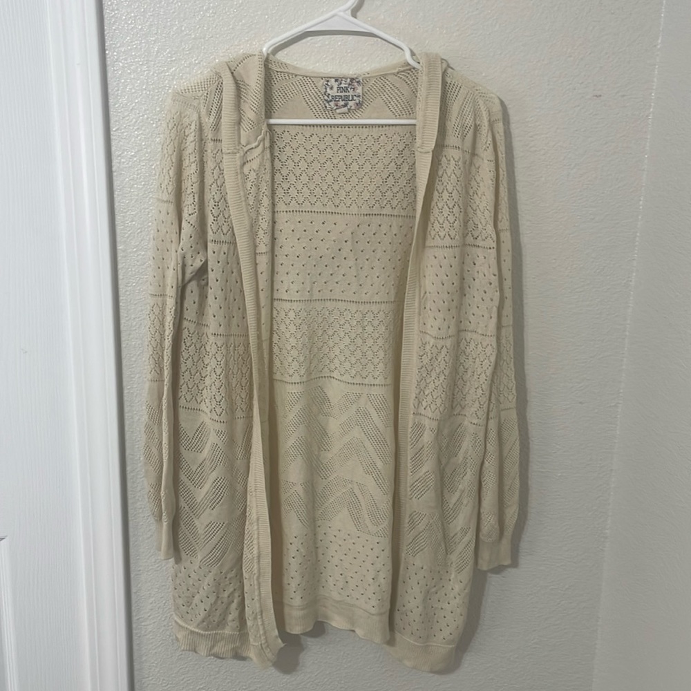 Pink Republic XL Cream cardigan
